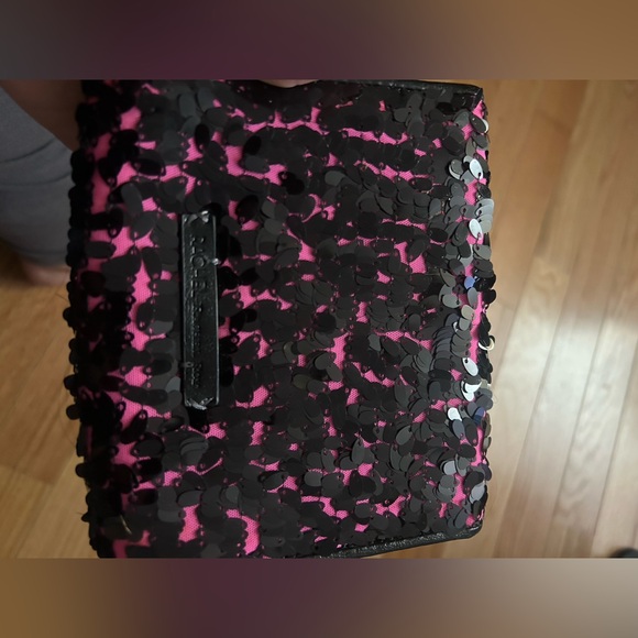 RACHEL rachel roy black & pink sequin bag - Picture 2 of 4